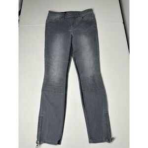 Armani Exchange Skinny Cropped Biker Women Size 26 Gray Jeans See Description
